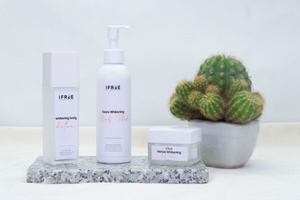 Gia công Kem body truyền trắng 5 bộ 3 sản phẩm dưỡng trắng da body mask ifree gia công