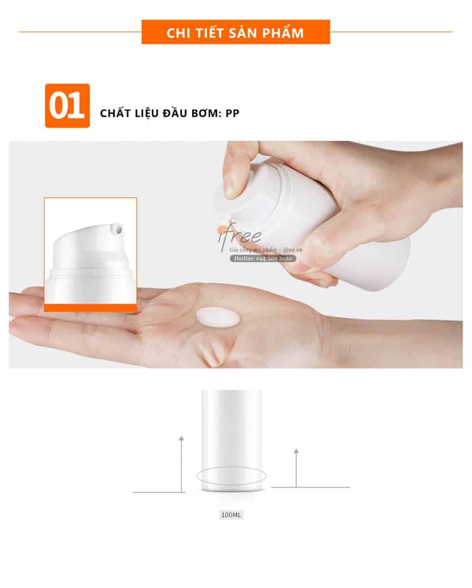 Gia công Serum trị mụn Tràm Trà 6 chai chân không voi nhấn 1
