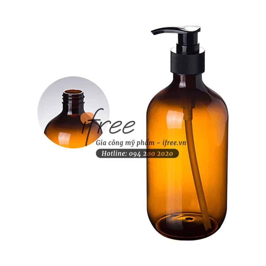 Gia công Tẩy tế bào chết AHA dạng kỳ 4 Chai vòi nhấn PET thường được Gefco sử dụng để chứa sữa tắm, gel tắm