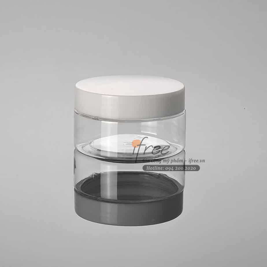 Gia công Tẩy tế bào chết detox đổi màu 3 hũ PET trong suốt đựng mỹ phẩm - 100ml