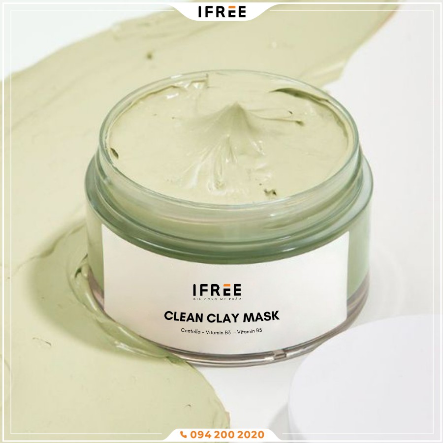 Gia công mặt nạ đất sét rau má 8 Gia công mặt nạ đất sét rau má