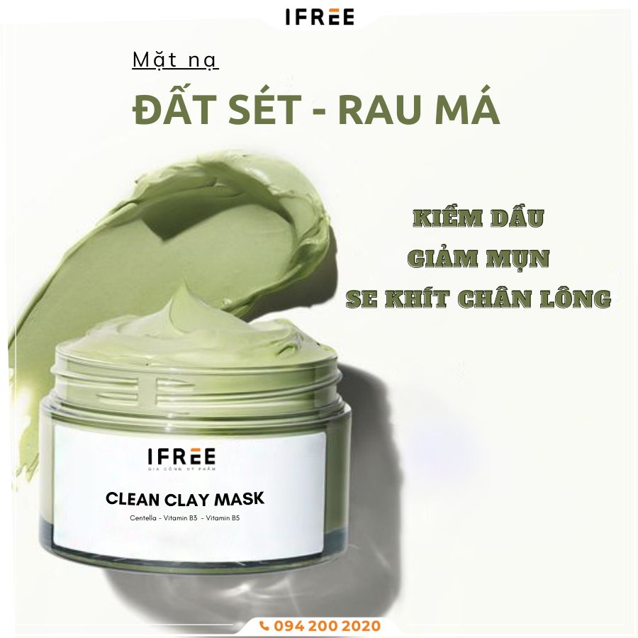 Gia công mặt nạ đất sét rau má 9 Gia công mặt nạ đất sét rau má