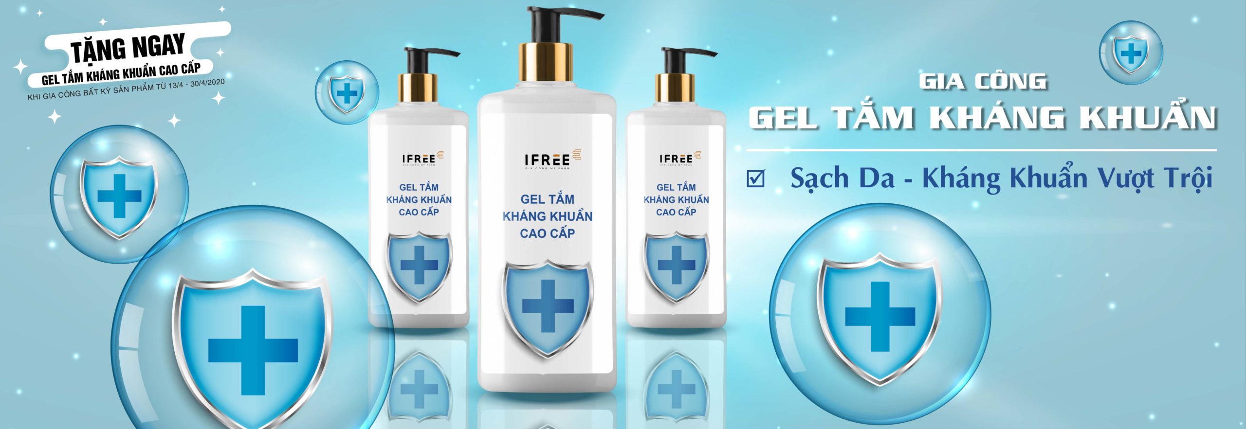Gia công Gel tắm kháng khuẩn cao cấp 2 Gia công gel tắm kháng khuẩn bởi GefcoE giá tốt, uy tín chất lượng